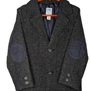 Old Navy Gray Pea Coat with Structured Shoulders 5T